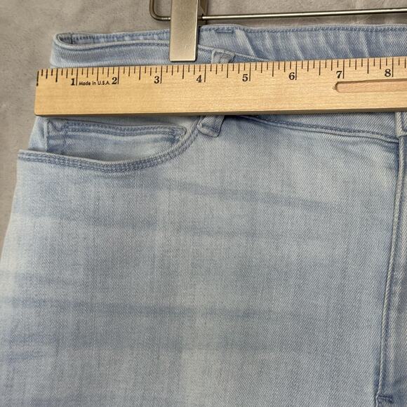 J Jill Jeans Women 16 Authentic Fit Cropped Stretch Raw Hem Denim Light Blue - Picture 7 of 12